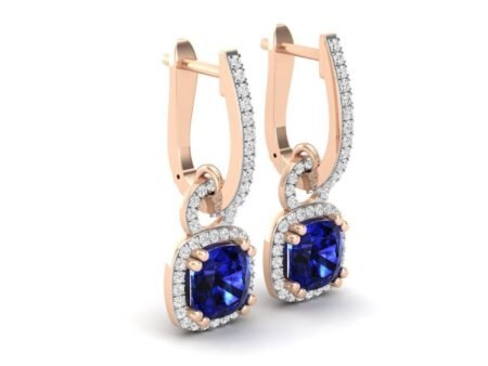 Diamond Ladies Dangling Drop Earrings