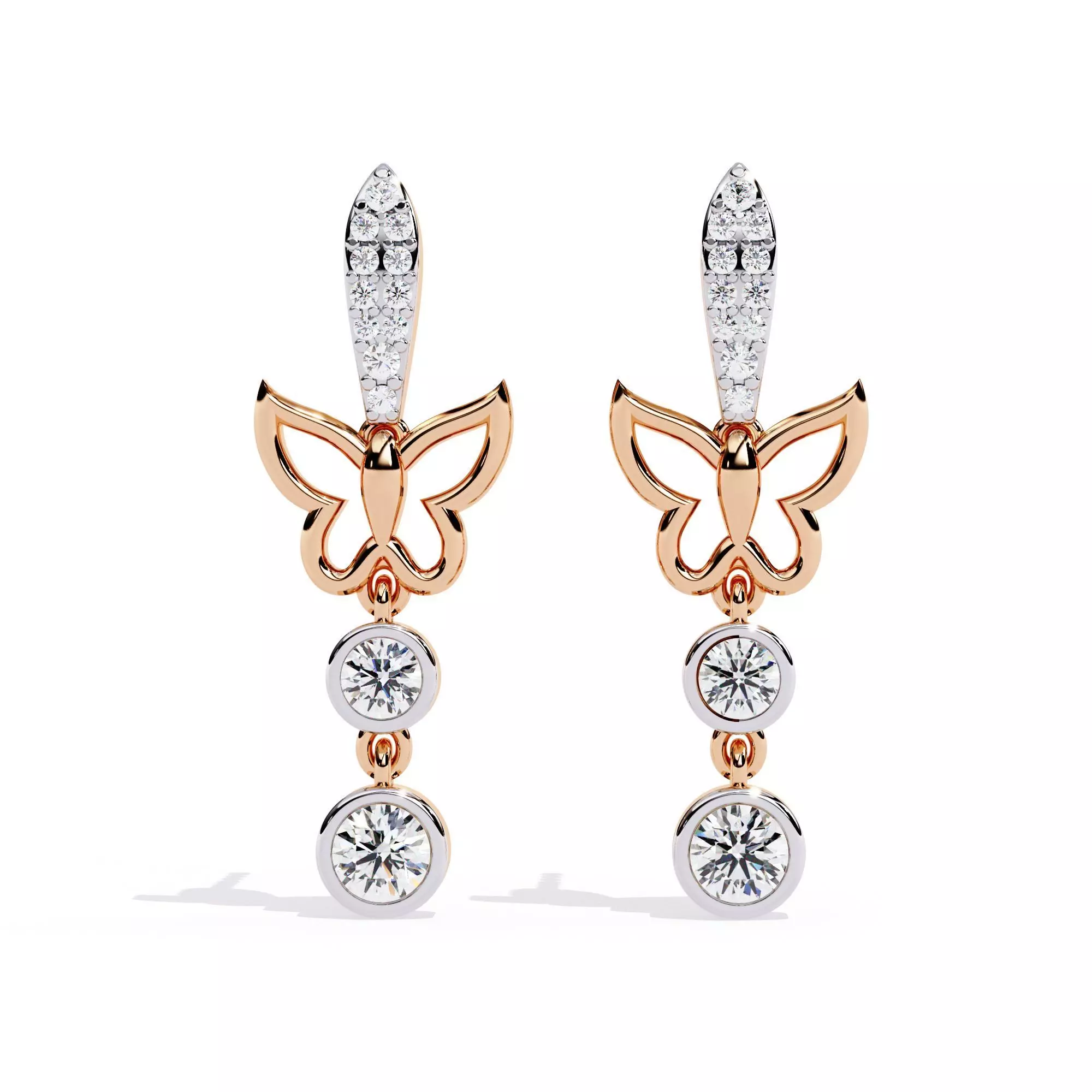Diamond Hoops Earrings