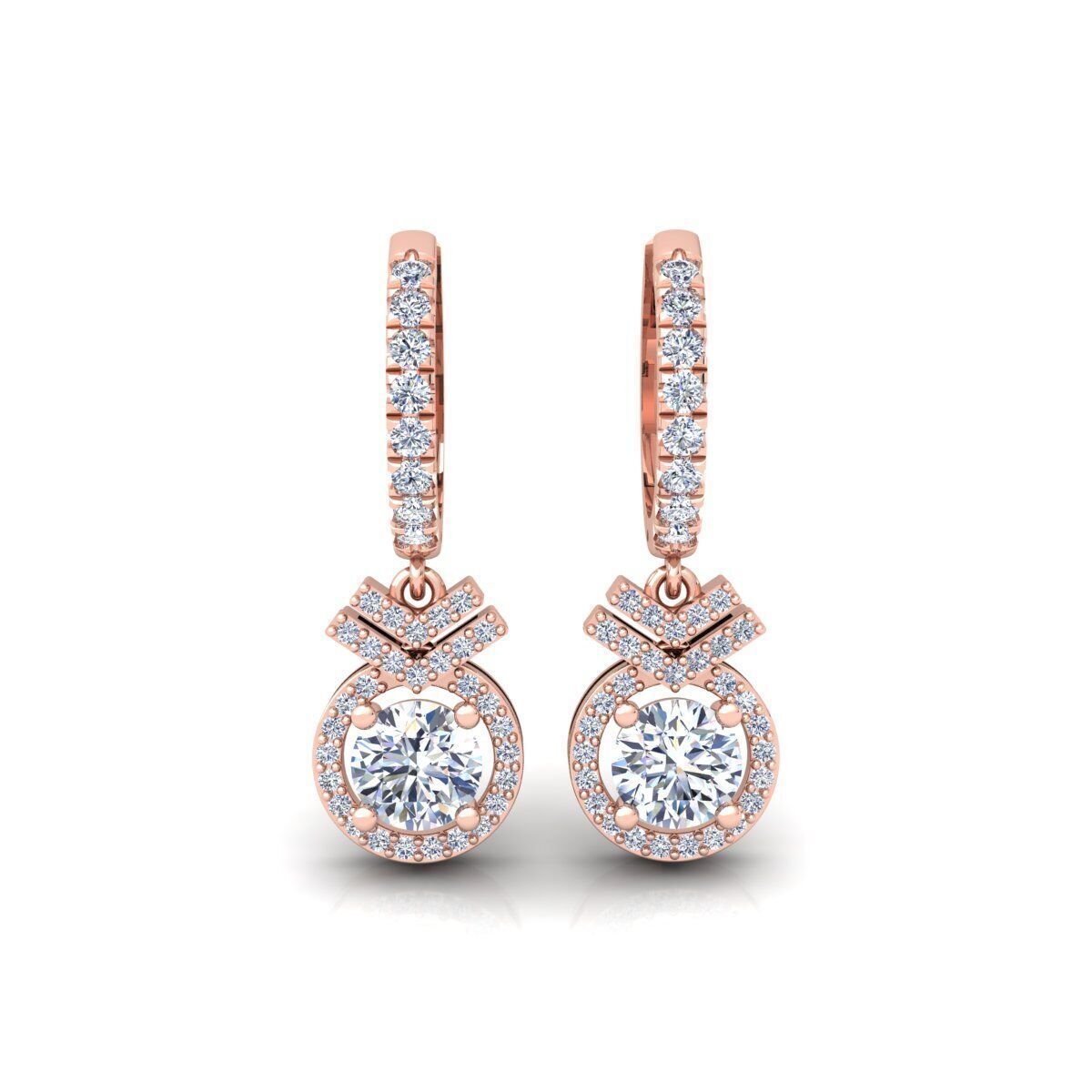 Fancy Hoop Earring 3d Model and Render