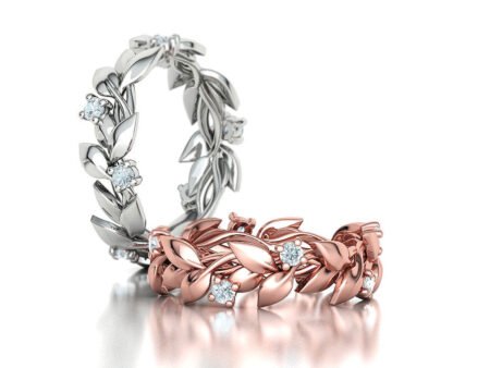 Floral Leaves Eternity Ring Nature Inspired