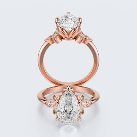 Pear shape engagement Ring