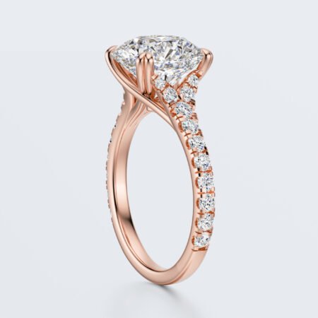 Round cut engagement Ring