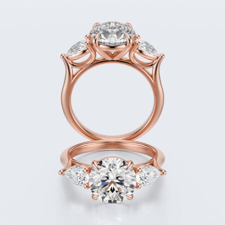 three stone engagement ring