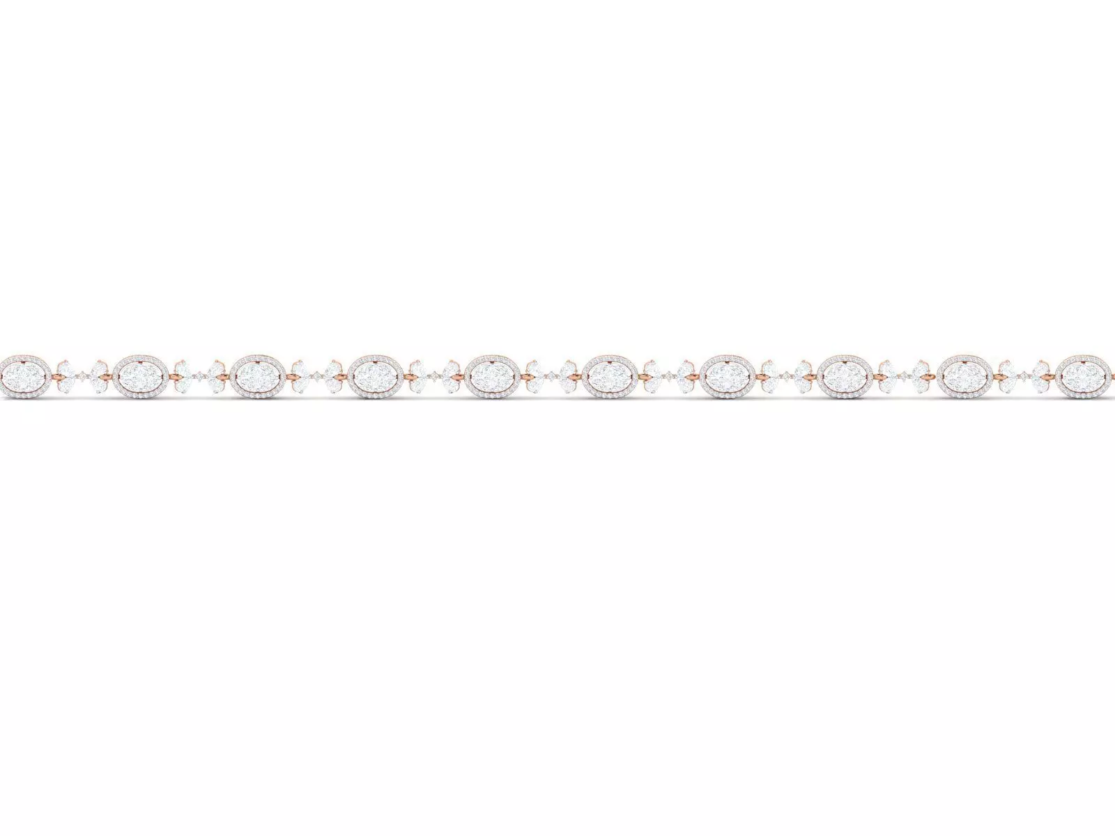 Illusion Oval Diamond bracelet