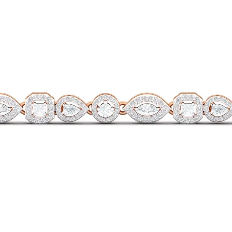 Halo Shapes diamond bracelet